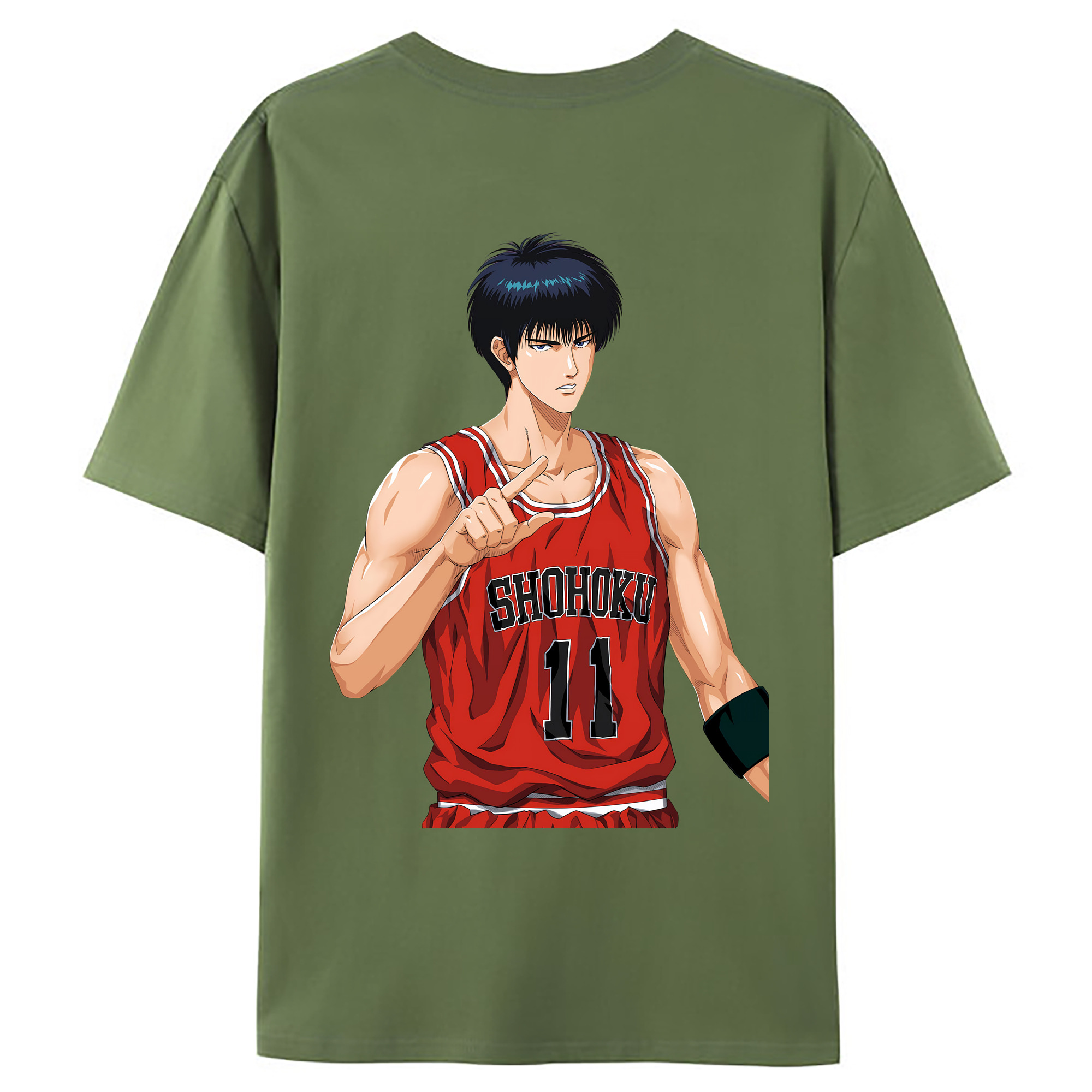 （画像用） SLAM DUNK／スラムダンク 綿100％ メンズ半袖Tシャツ（バックプリント） 通気性
